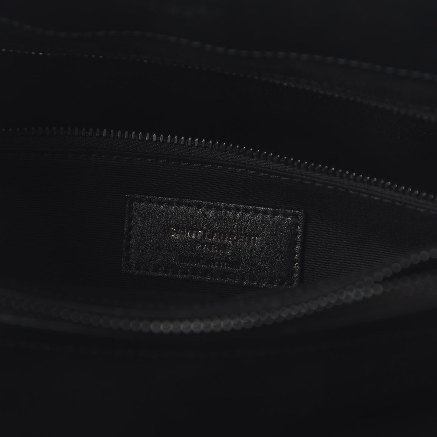 Calfskin Y Quilted Monogram Medium Loulou Chain Satchel Black