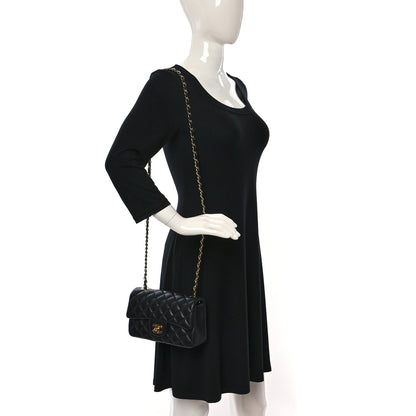 Chanel Lambskin Quilted Mini Rectangular Flap Black 2 of 10