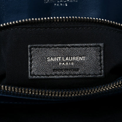 Saint Laurent Calfskin Y Quilted Monogram Medium Loulou Chain Satchel Medium Blue 7 of 11