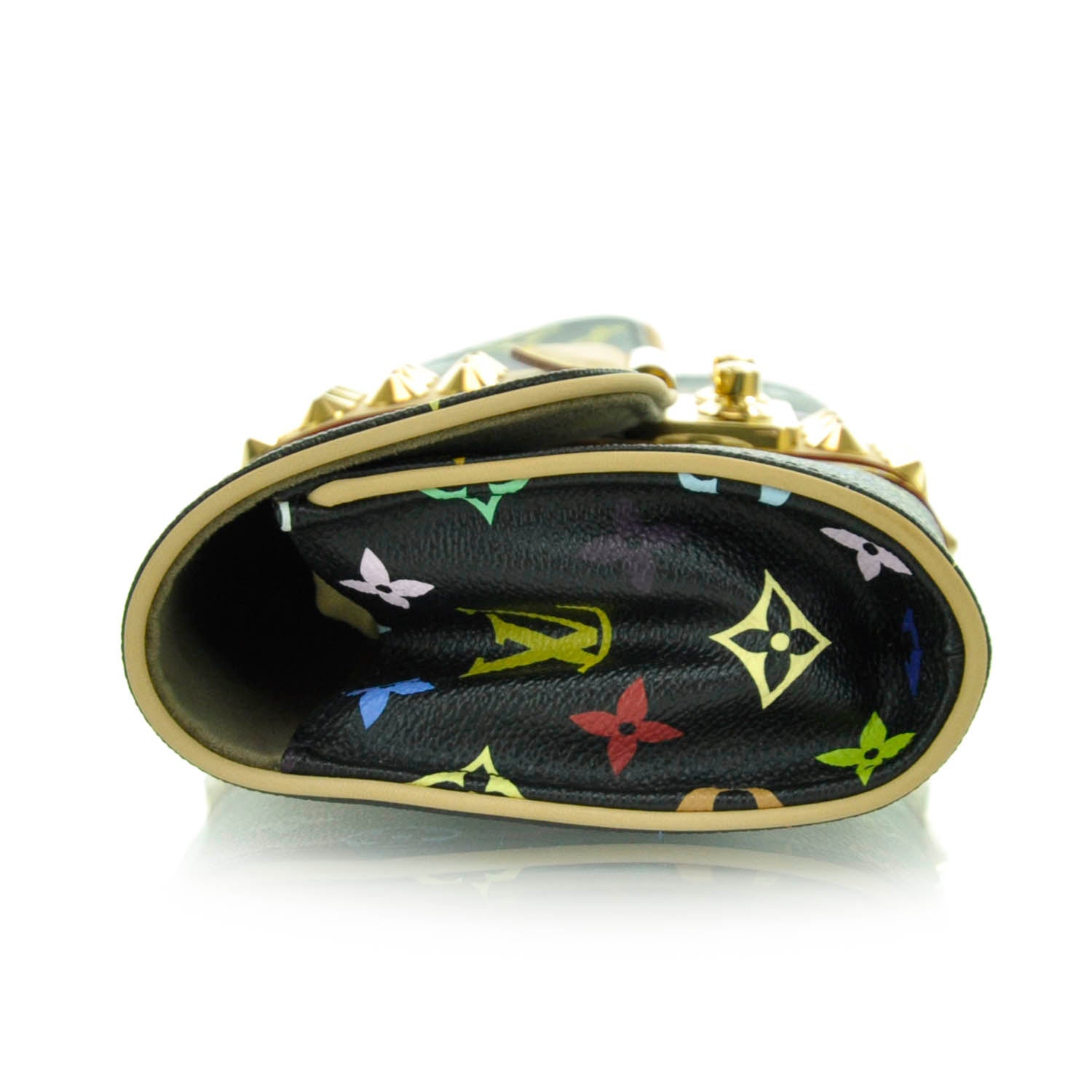 Louis Vuitton Monogram Multicolor Courtney Clutch Black 3 of 7
