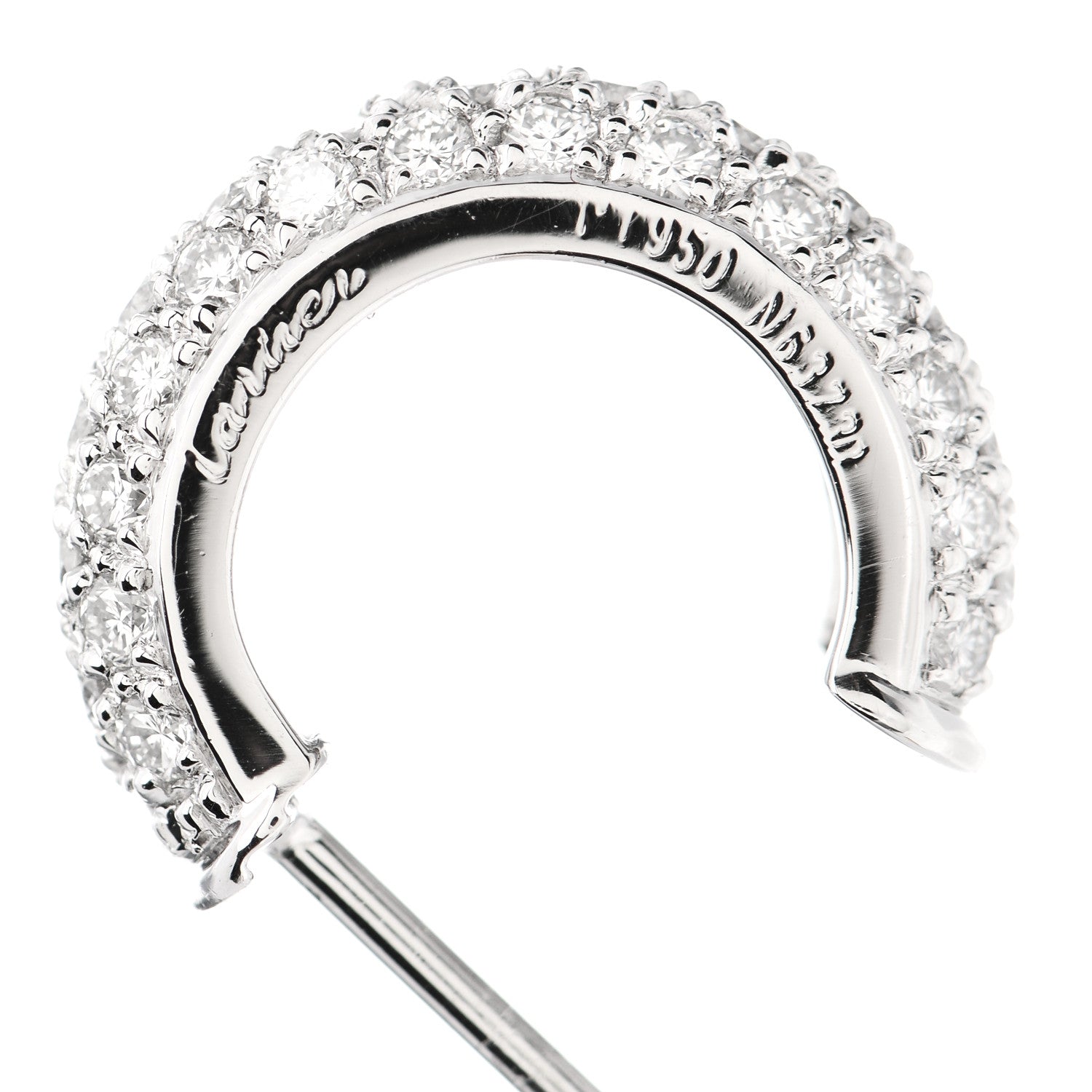 Cartier Platinum Diamond Etincelle De Cartier Hoop Earrings 4 of 4