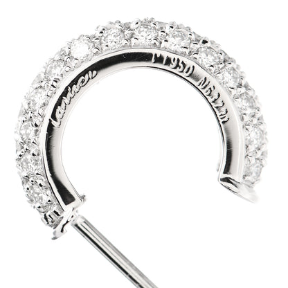 Cartier Platinum Diamond Etincelle De Cartier Hoop Earrings 4 of 4