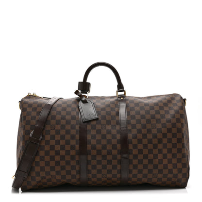 Louis Vuitton Damier Ebene Keepall Bandouliere 55 1 of 9
