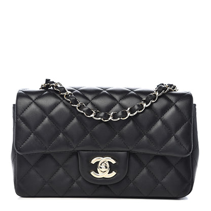Chanel Lambskin Quilted Mini Rectangular Flap Black 1 of 11