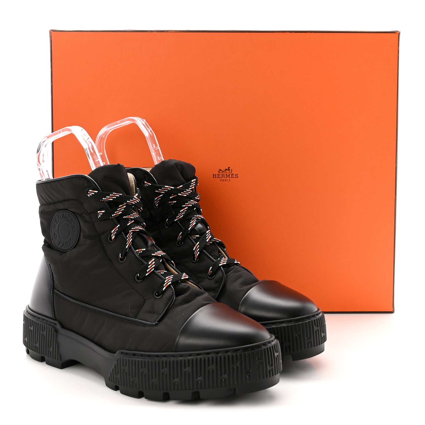 Calfskin Parachute Fresh Mens Ankle Boots 42.5 Black