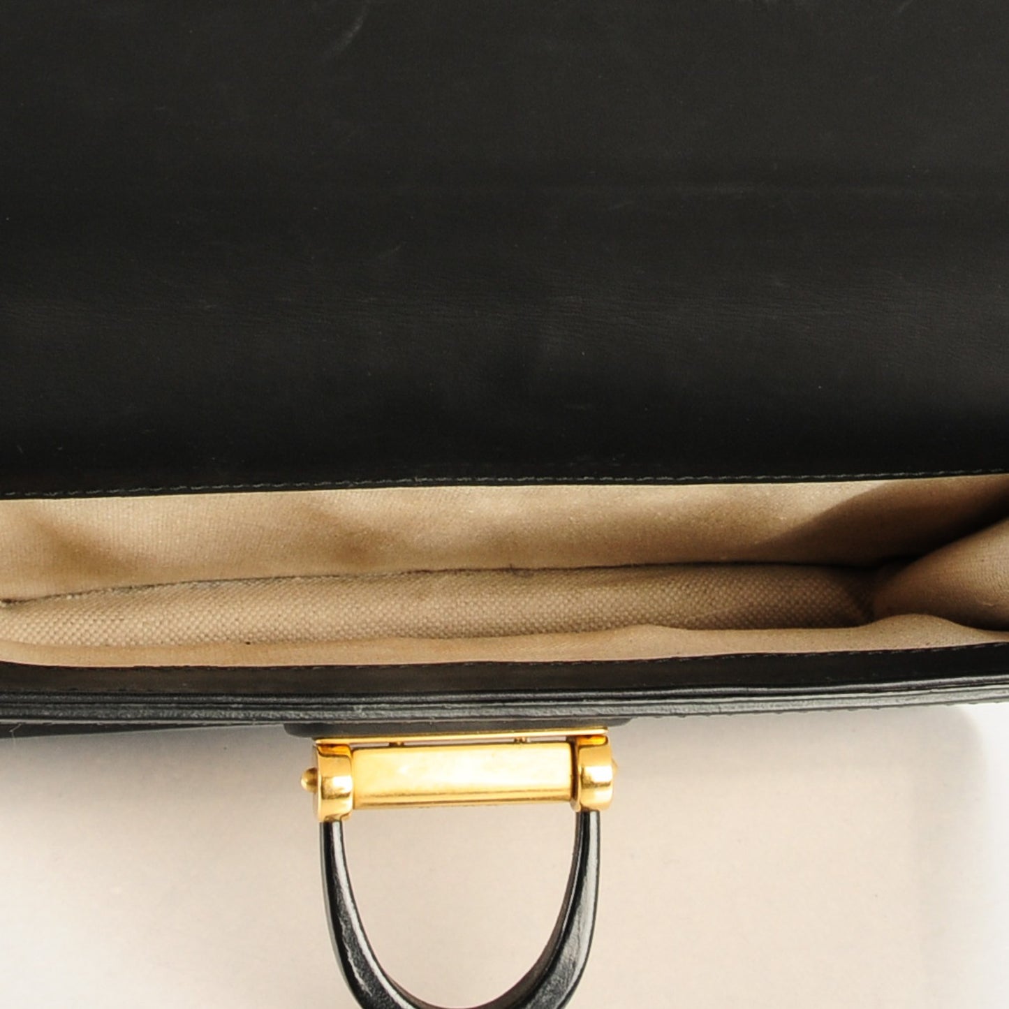 Canvas Small Derby Shoulder Bag Black