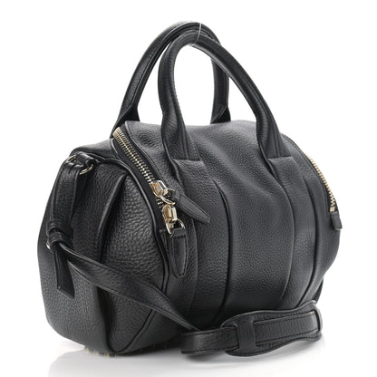 Alexander Wang Pebbled Lambskin Rockie Black Pale Gold Hardware 3 of 9