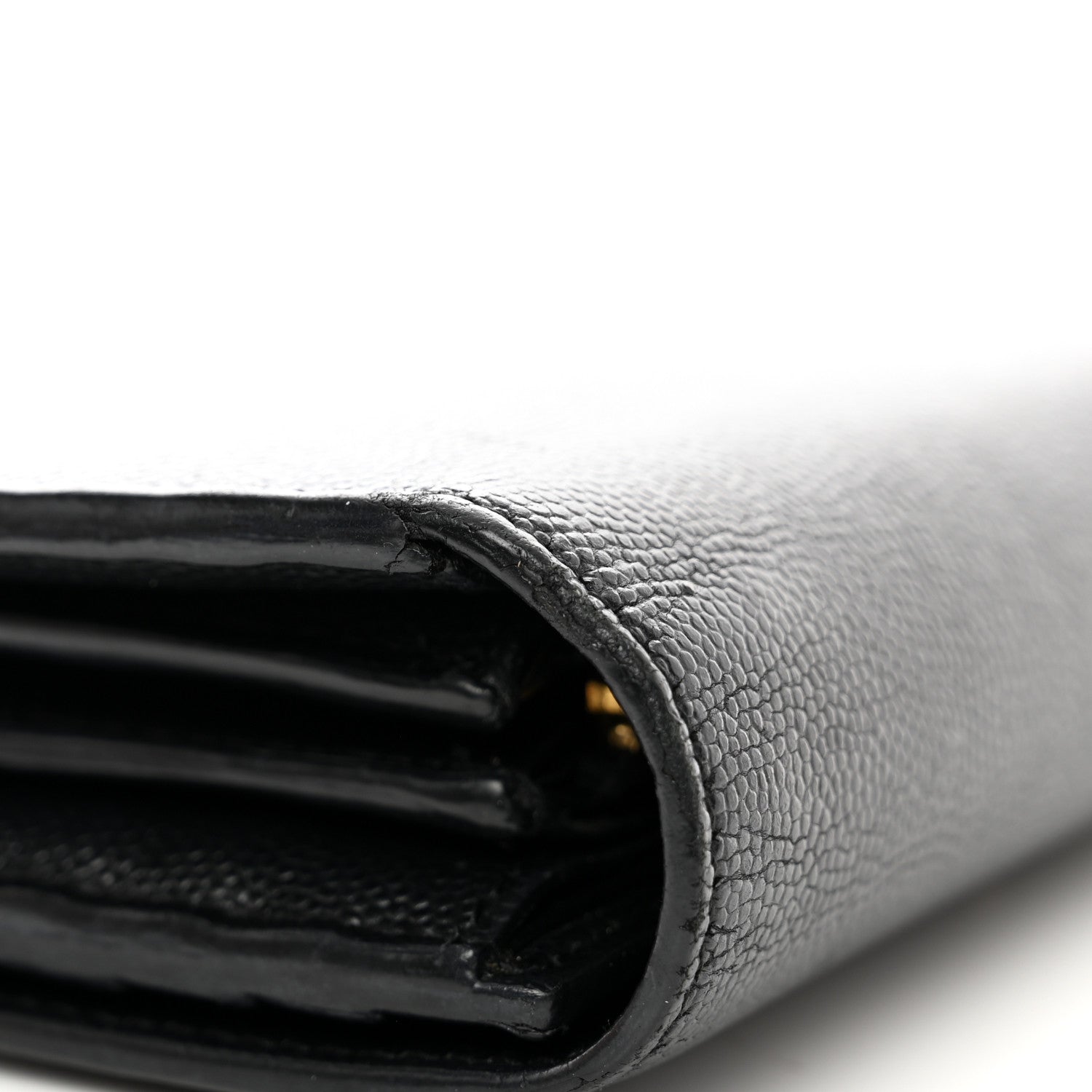 Saint Laurent Grain De Poudre Classic Monogram Cassandre Wallet Black 10 of 11