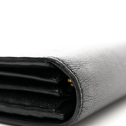 Saint Laurent Grain De Poudre Classic Monogram Cassandre Wallet Black 10 of 11