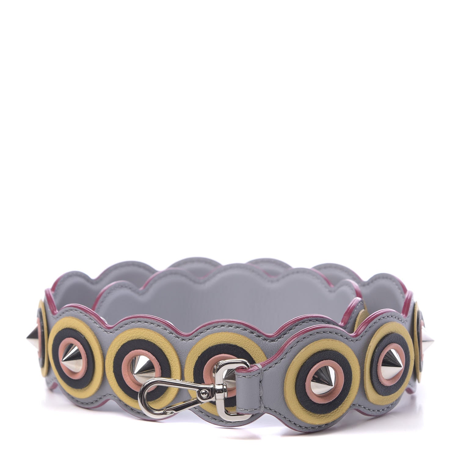 Fendi Vitello Dolce Spike Studded Circle Strap You Ardesia Multicolor 1 of 4