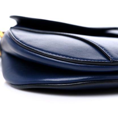 Christian Dior Calfskin Saddle Bag Blue 7 of 13