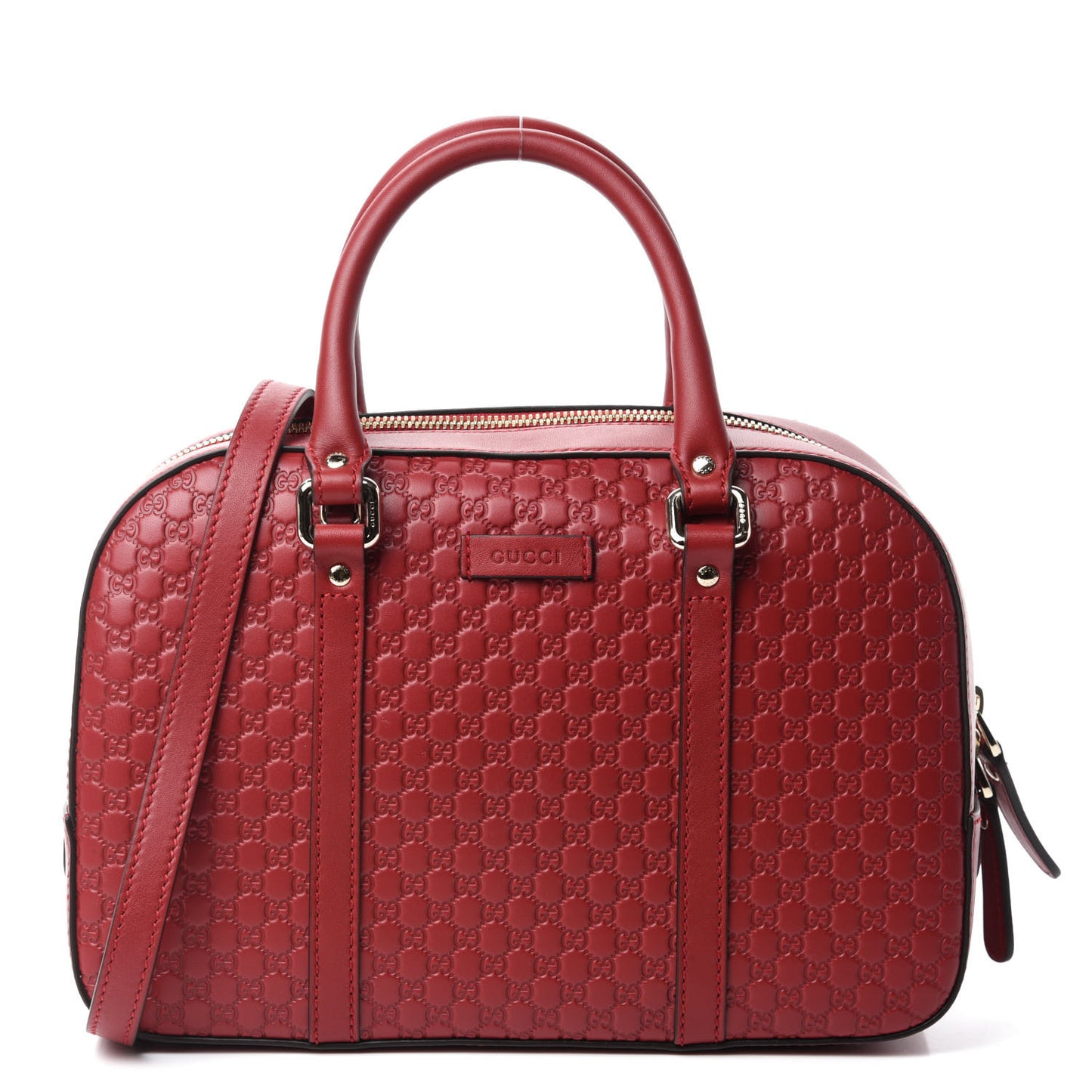 Soft Microguccissima Medium Crossbody Bag Rosso
