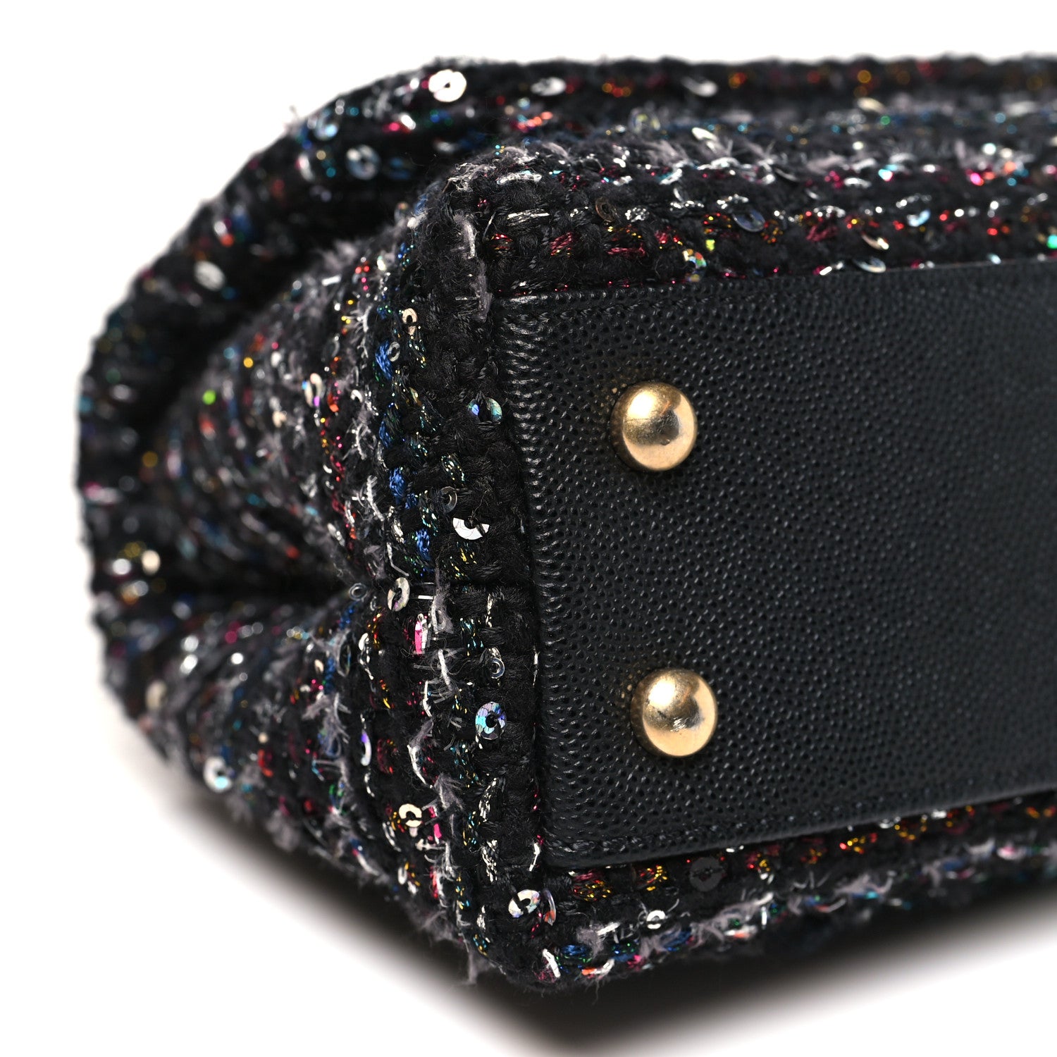 Chanel Tweed Sequin Mini Coco Handle Flap Black 9 of 10
