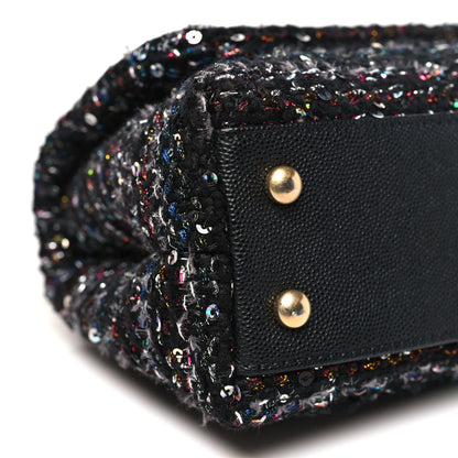Chanel Tweed Sequin Mini Coco Handle Flap Black 9 of 10