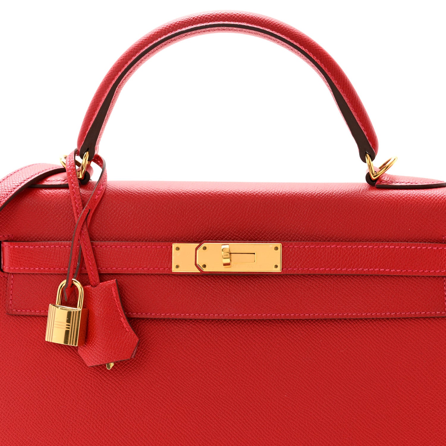 Hermes Epsom Kelly Sellier 32 Rouge Casaque 8 of 11