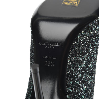 Saint Laurent Glitter Pierre 95 Ankle Boots 36.5 Green 7 of 11