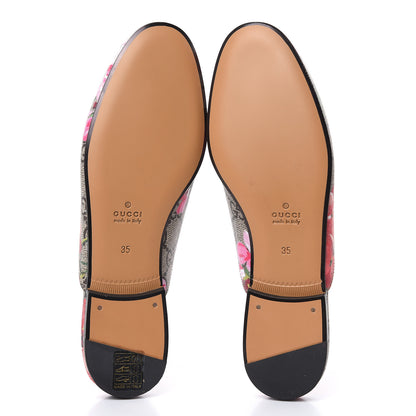 Gucci GG Supreme Monogram Blooms Womens Princetown Slippers 35 Beige Multicolor Dry Rose 5 of 8