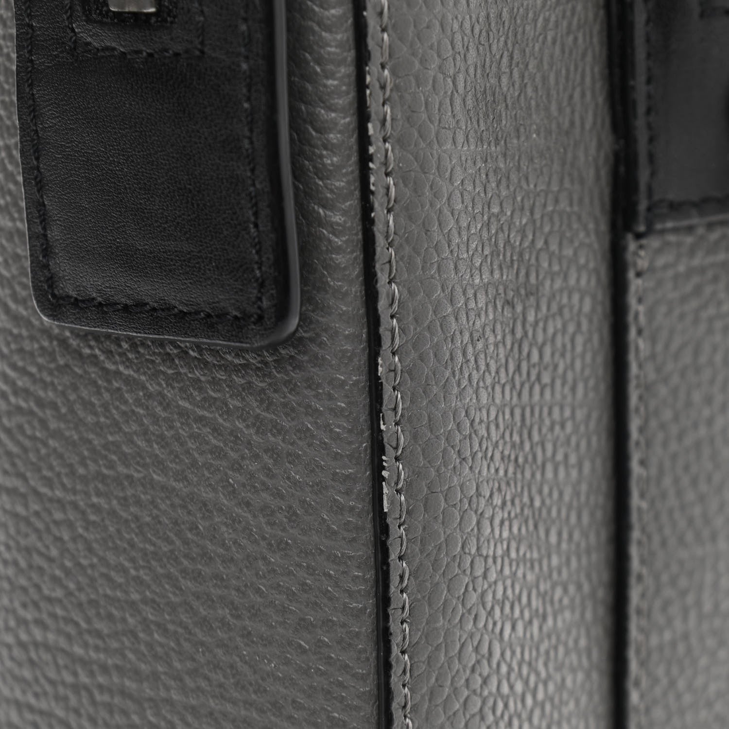 MCM Calfskin Messenger Bag Charcoal 14 of 16