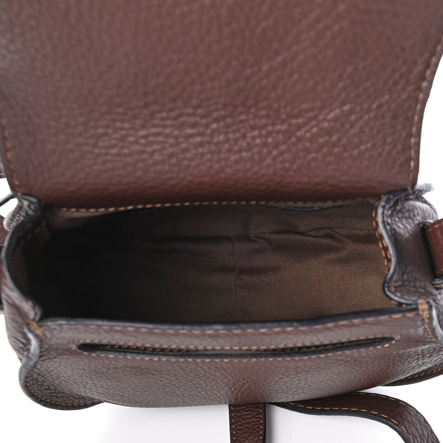 Chloe Calfskin Mini Marcie Round Crossbody Bag Coffee Shot 4 of 4