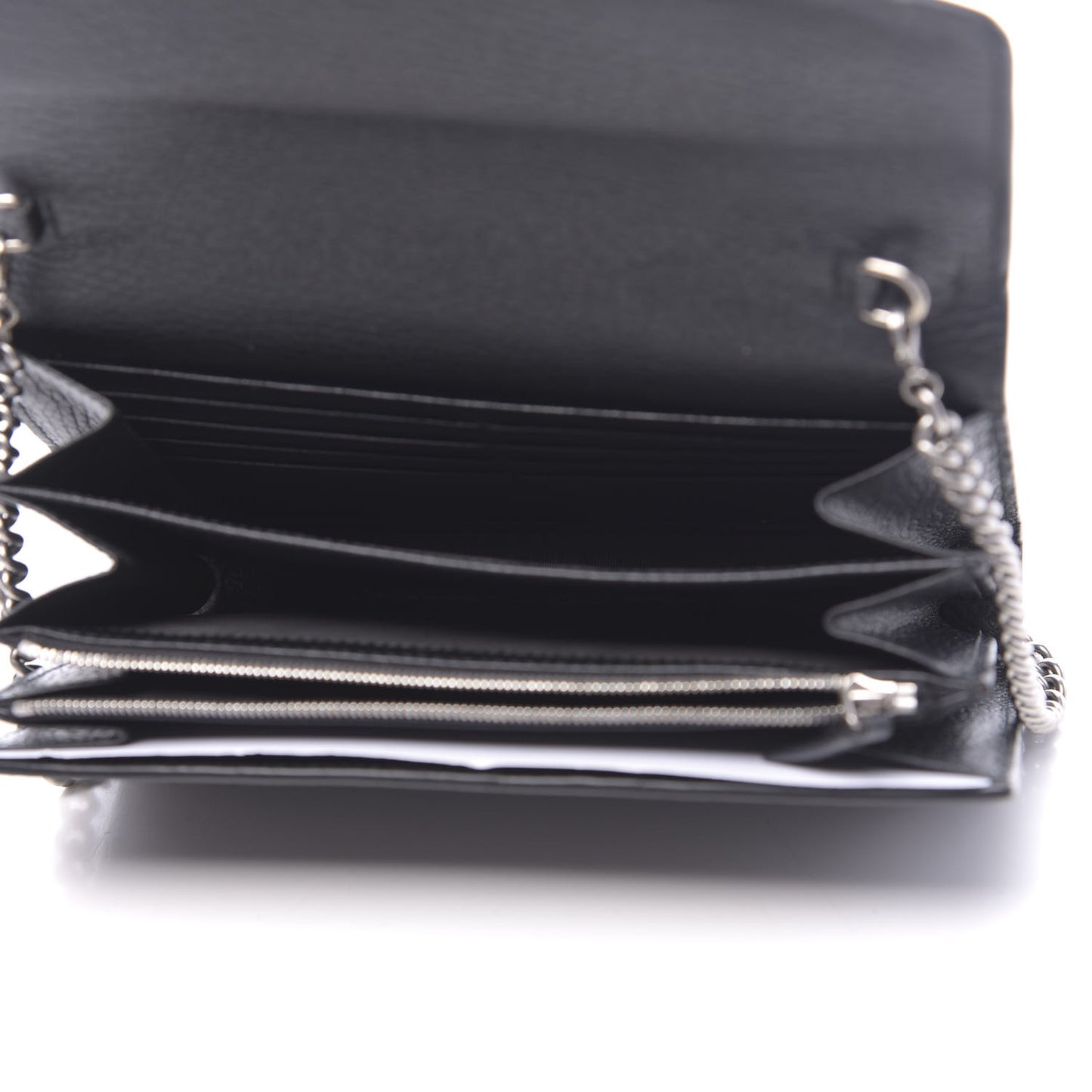 Calfskin Mini Dionysus Chain Wallet Black