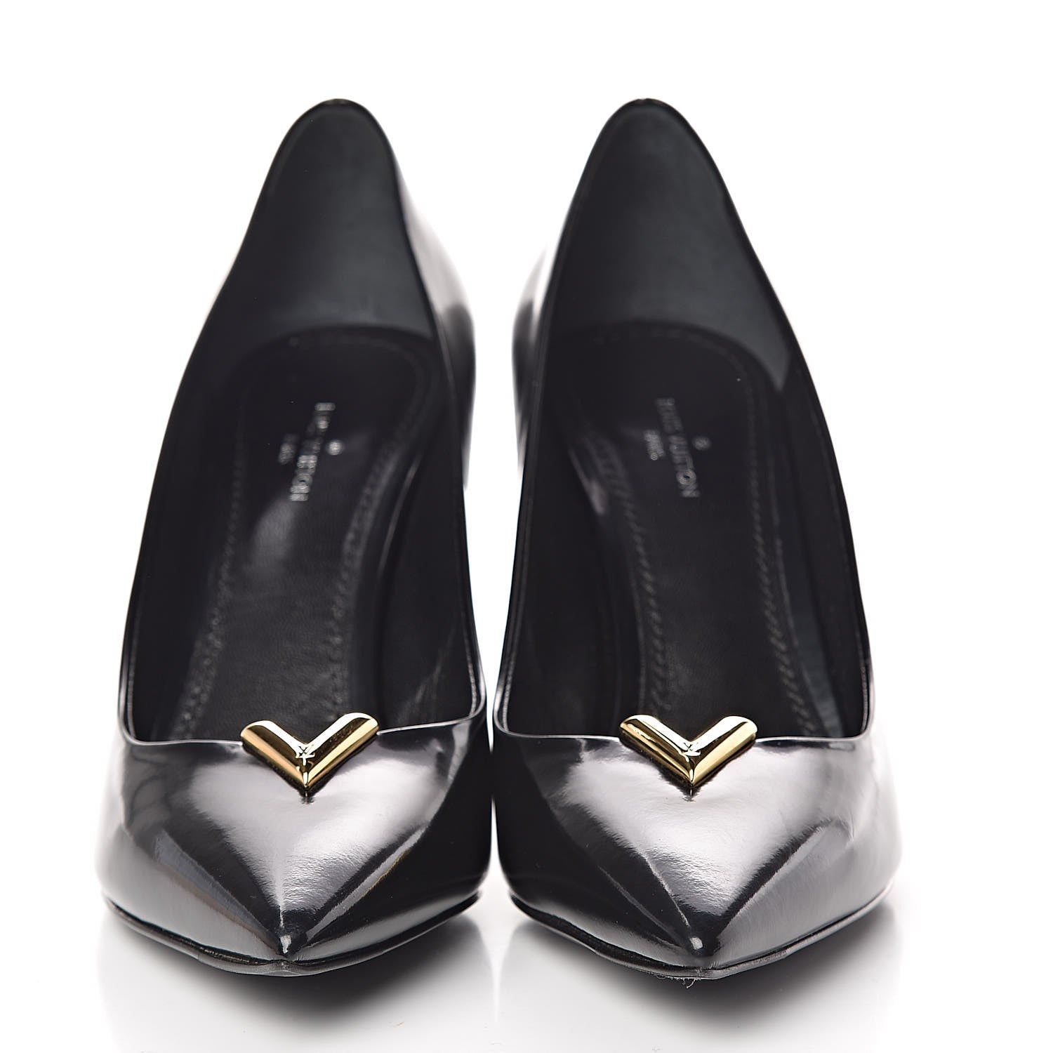 Louis Vuitton Calfskin Heartbreaker Pumps 37.5 Black 2 of 8