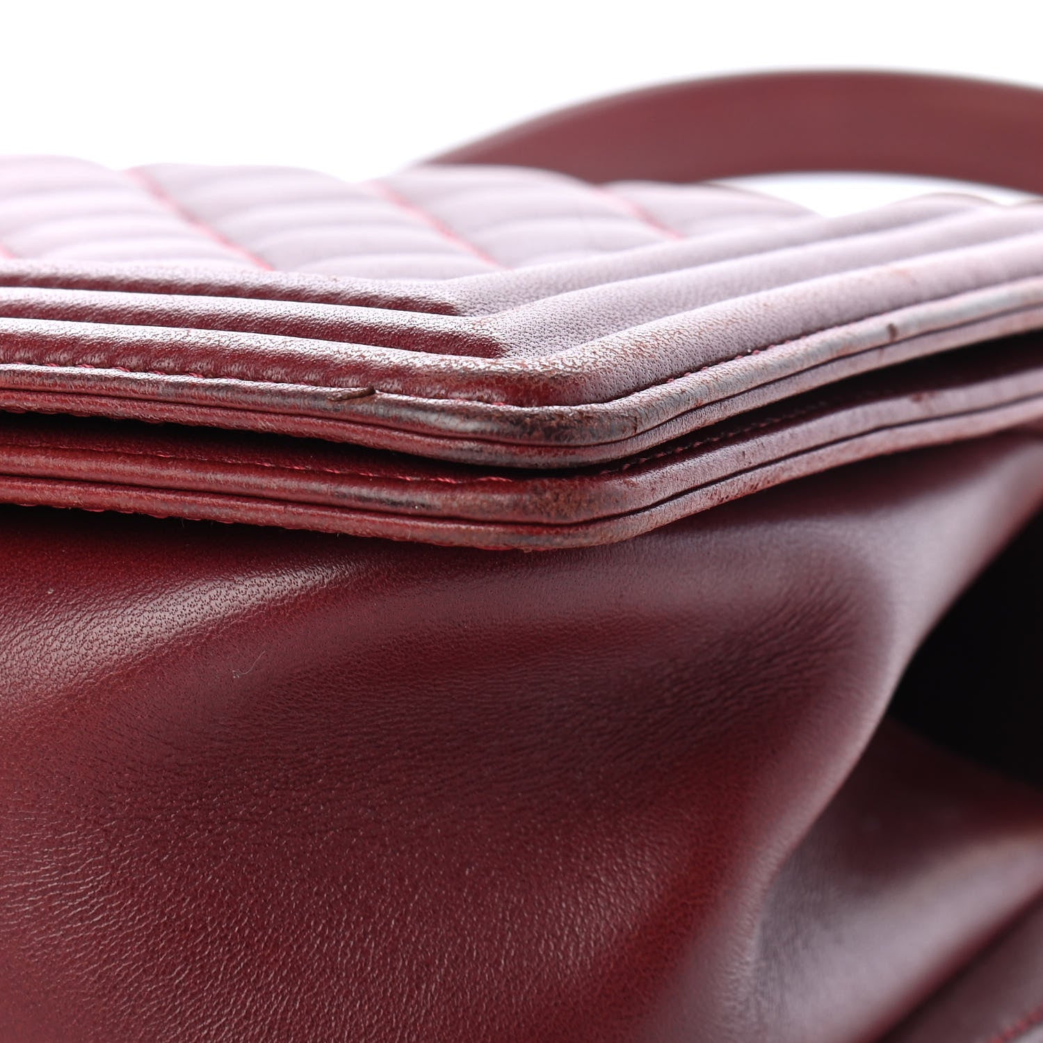 Chanel Lambskin Quilted Medium Boy Flap Burgundy 9 of 15