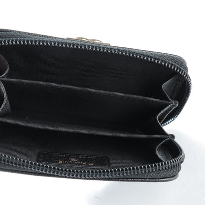 Chanel Caviar Quilted Boy Zip Around Coin Purse Wallet Black 5 of 7