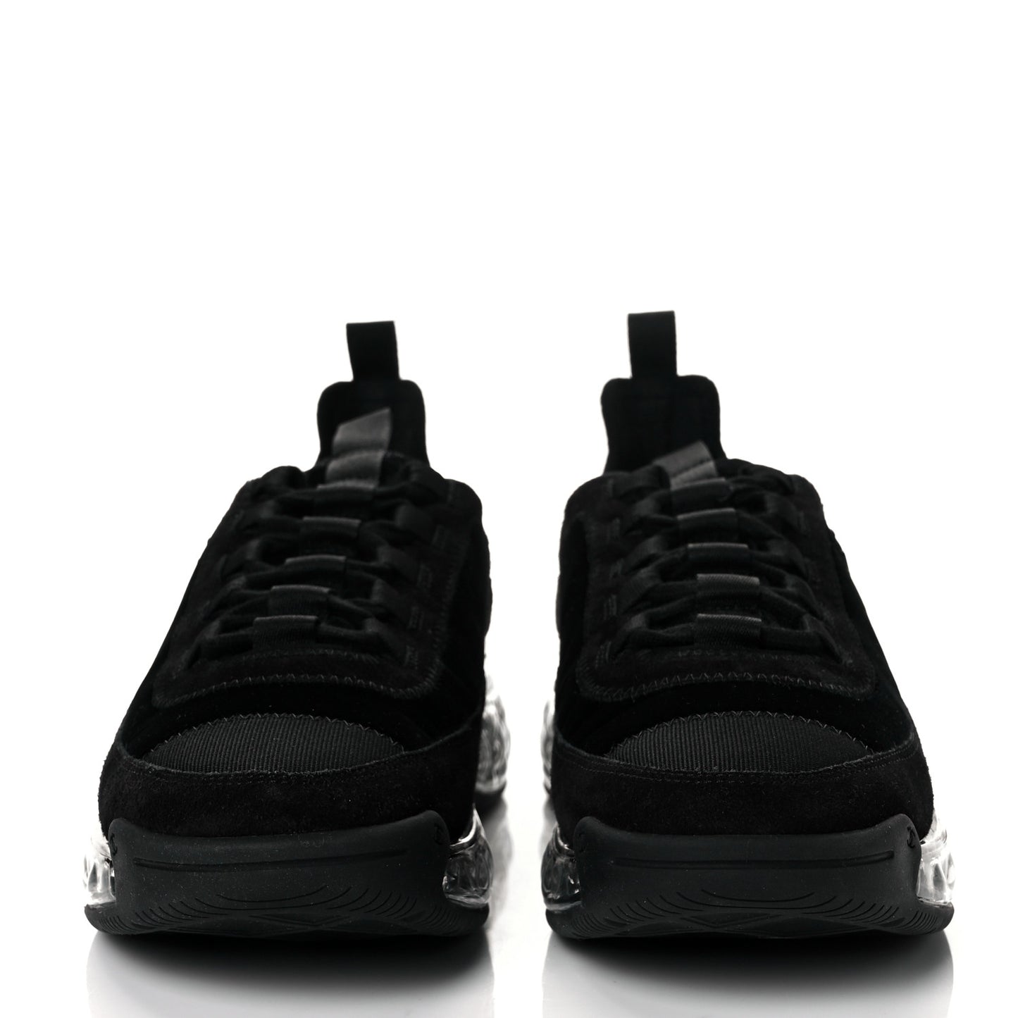 Suede Calfskin Velvet Grosgrain CC Sneakers 39.5 Black