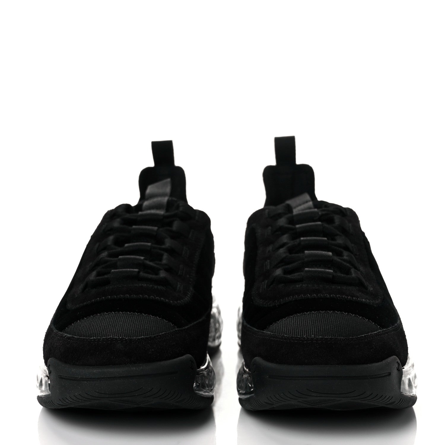 Chanel Suede Calfskin Velvet Grosgrain CC Sneakers 39.5 Black 2 of 8