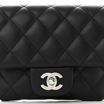 Chanel Calfskin Quilted CC Uniform Flap Belt Bag Black 9 of 11