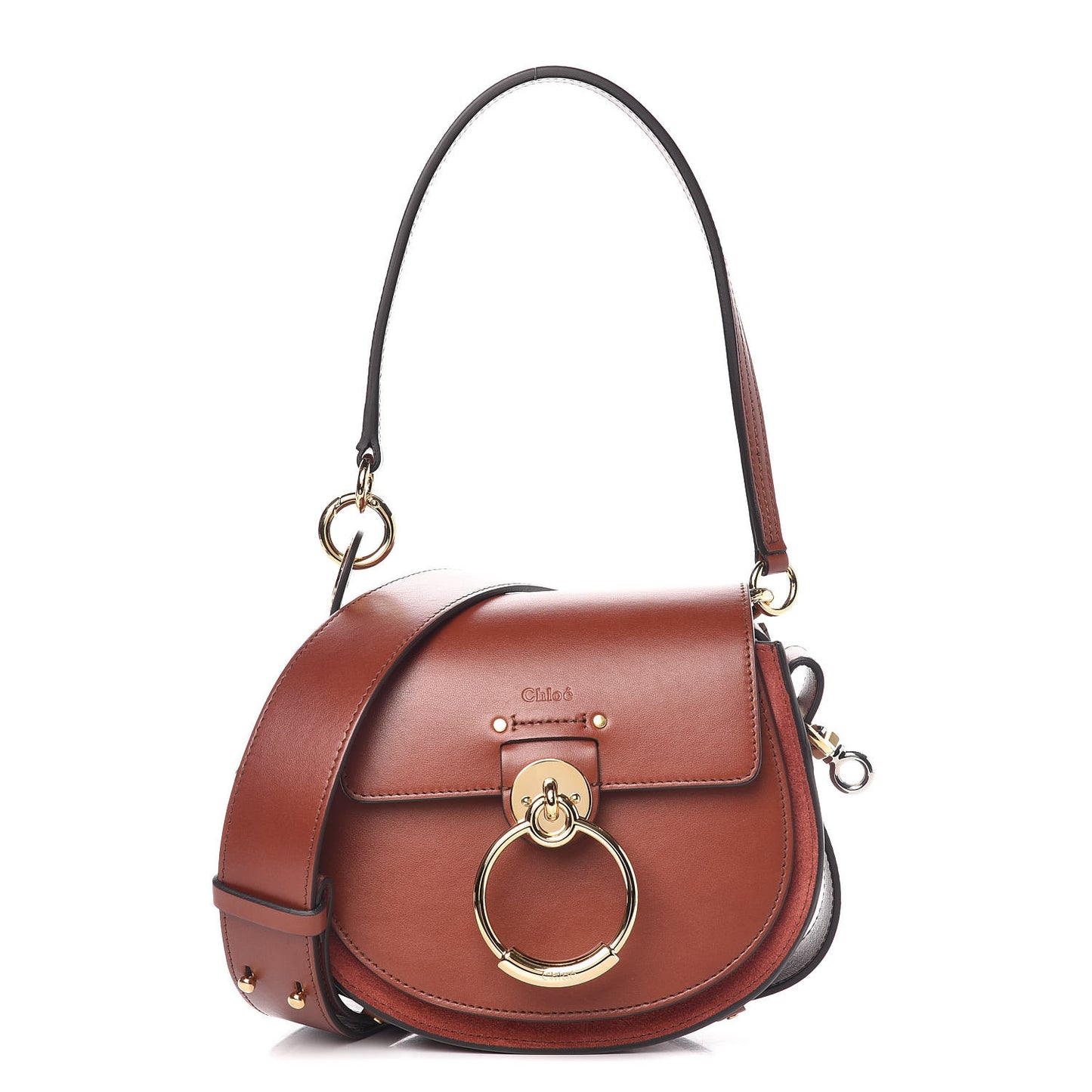 Calfskin Small Tess Bag Sepia Brown
