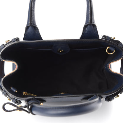 Burberry Grainy Calfskin House Check Baby Banner Tote Ink Blue 5 of 11