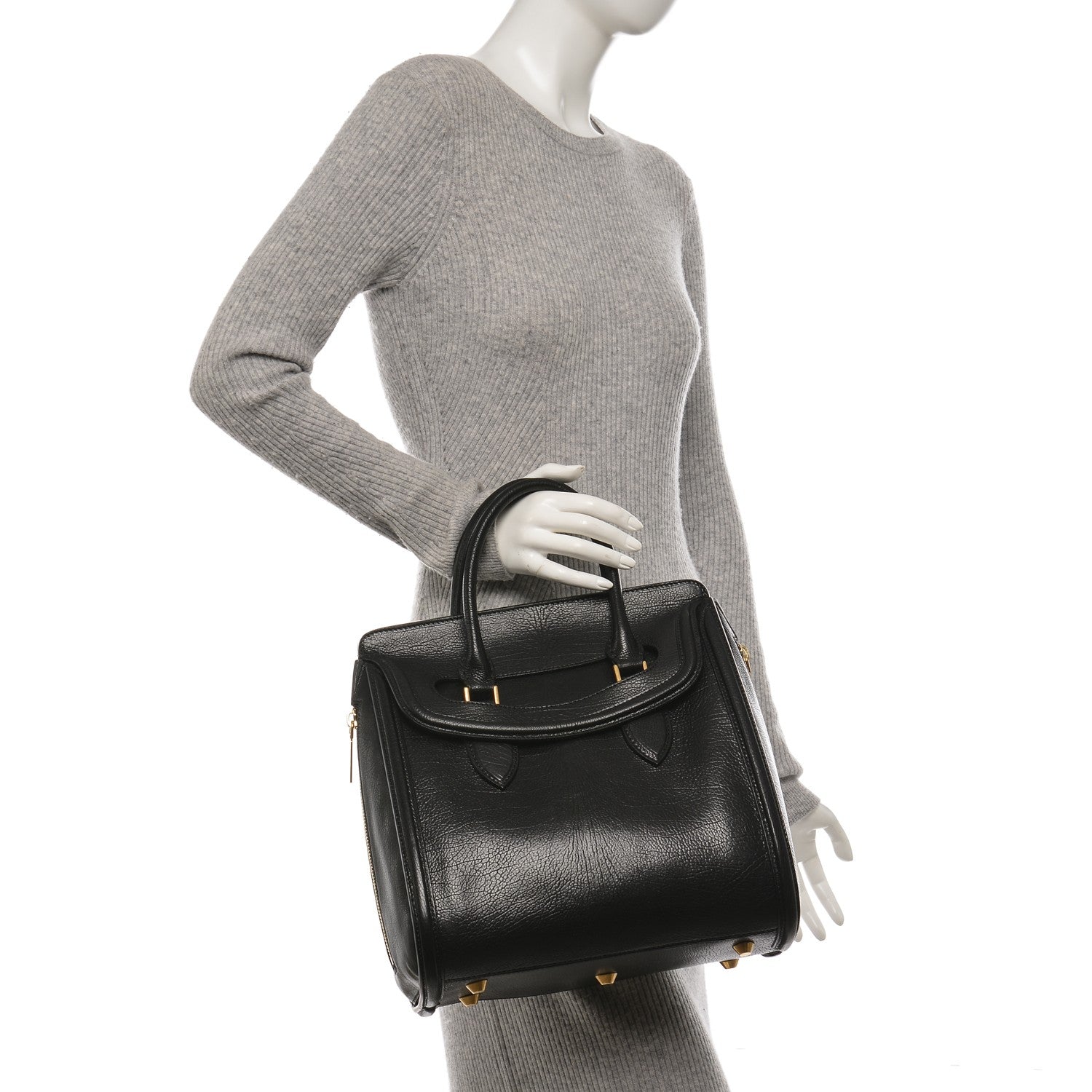 Alexander McQueen Calfskin Large Heroine Black 2 of 8