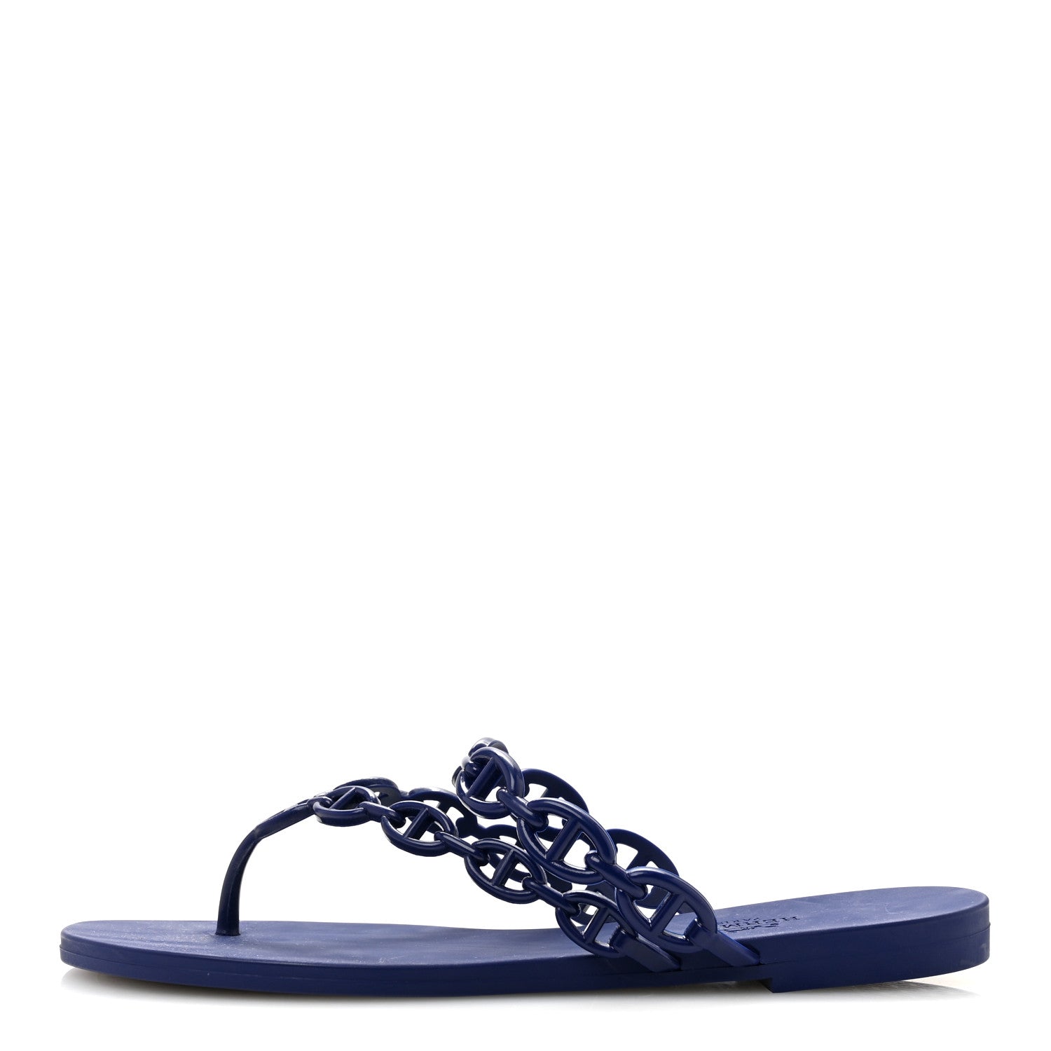 Hermes Rubber Chaine d'Ancre Island Sandals 38 Violet Iris 1 of 10