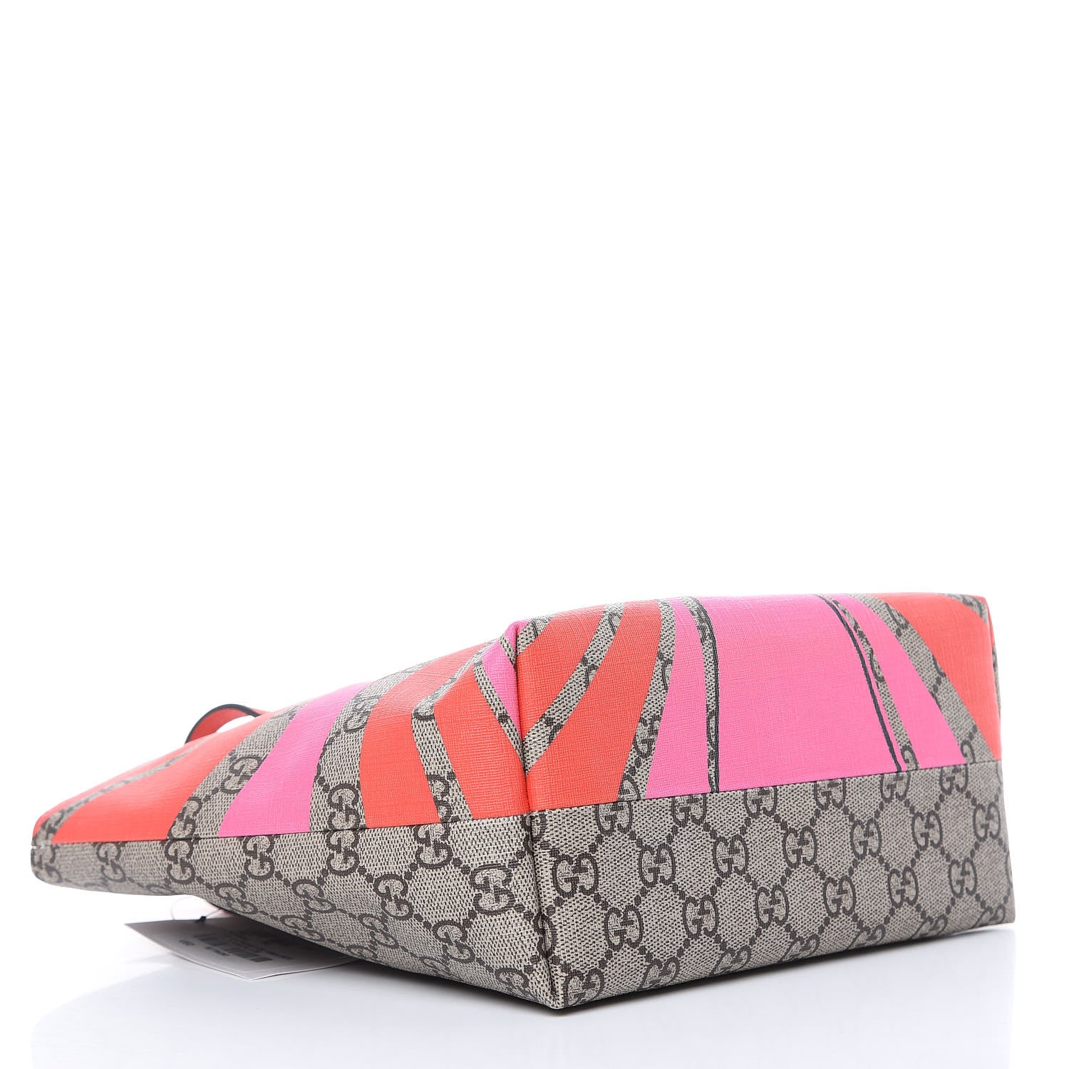 Gucci GG Supreme Monogram Kids Rocket Cat Tote Rose Orange 3 of 8