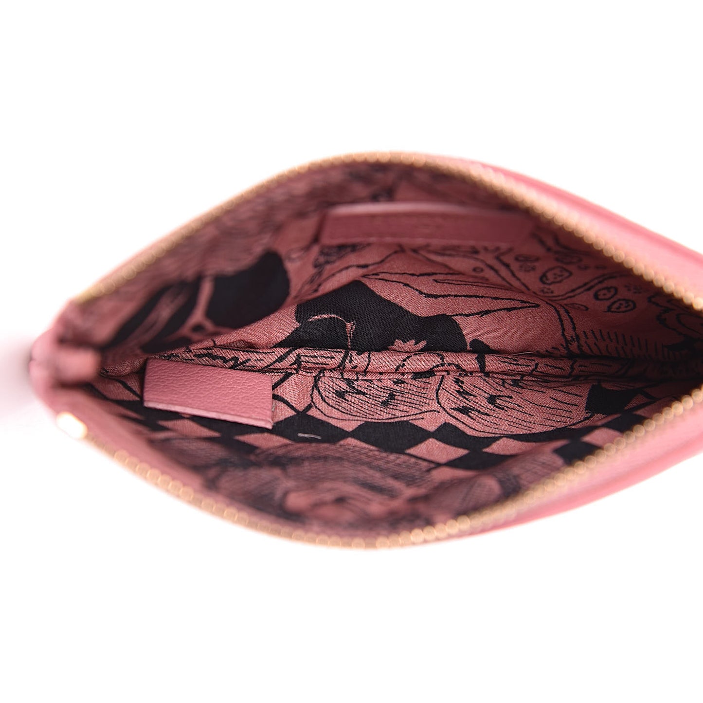 Goatskin Small CC Clover Cosmetic Case Pink