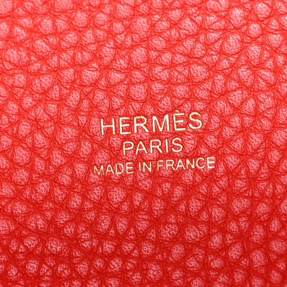 Hermes Taurillon Clemence Picotin Lock 18 PM Rouge Tomate 6 of 10