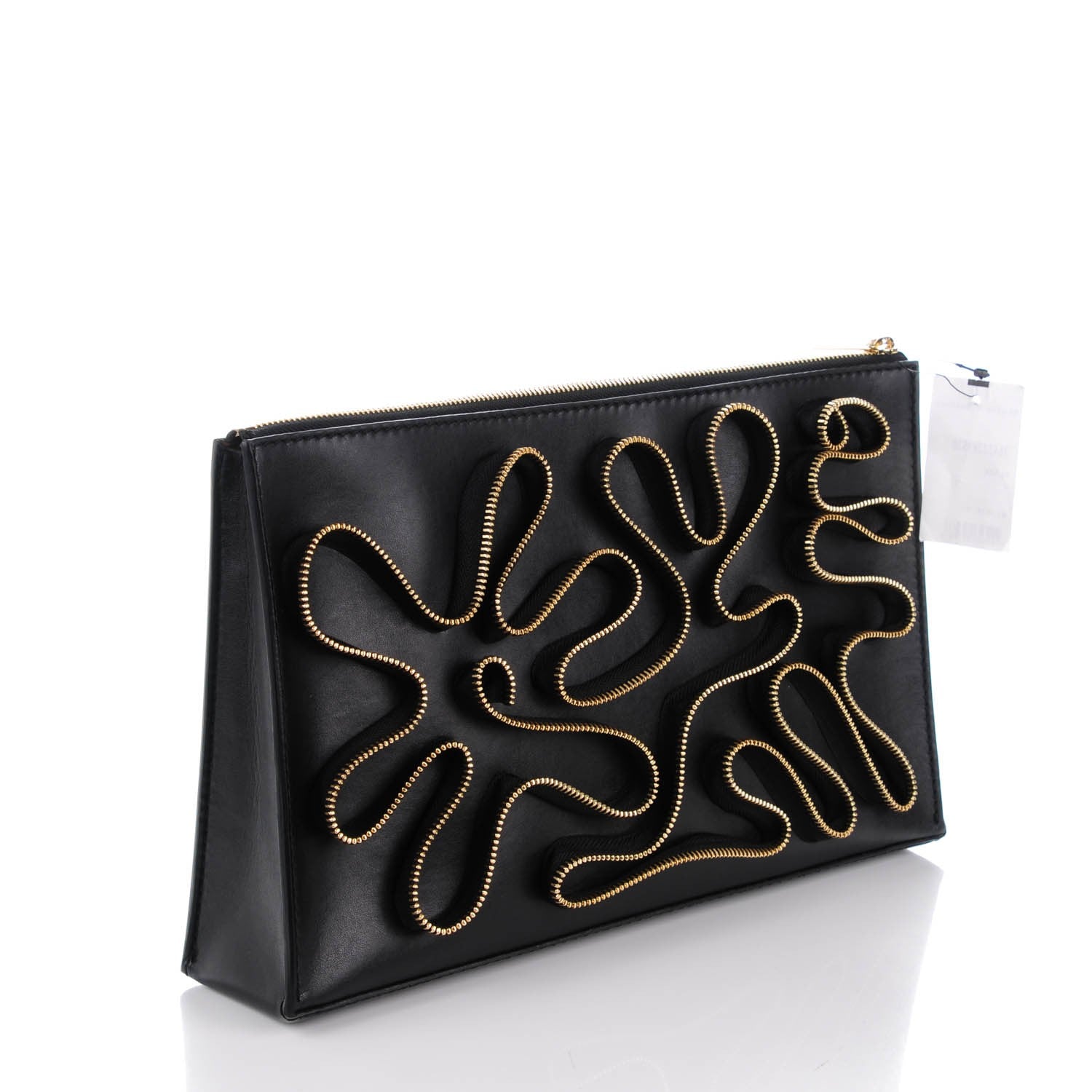 Stella McCartney Faux Nappa Cavendish Zipper Clutch Black 3 of 7