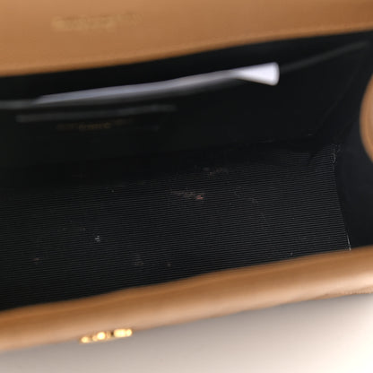 Saint Laurent Grain De Poudre Textured Mixed Matelasse Medium Triquilt Monogram Satchel Dark Beige 9 of 11