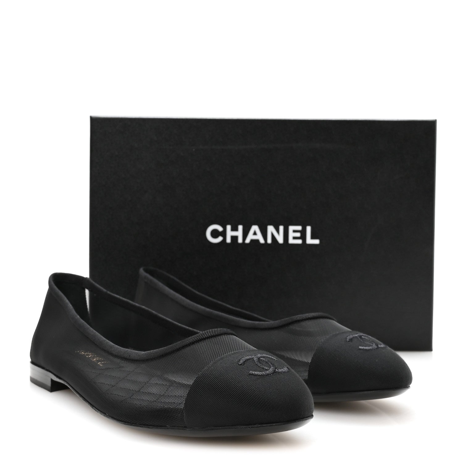 Chanel Mesh CC Ballerina Flats 40.5 Black 8 of 8