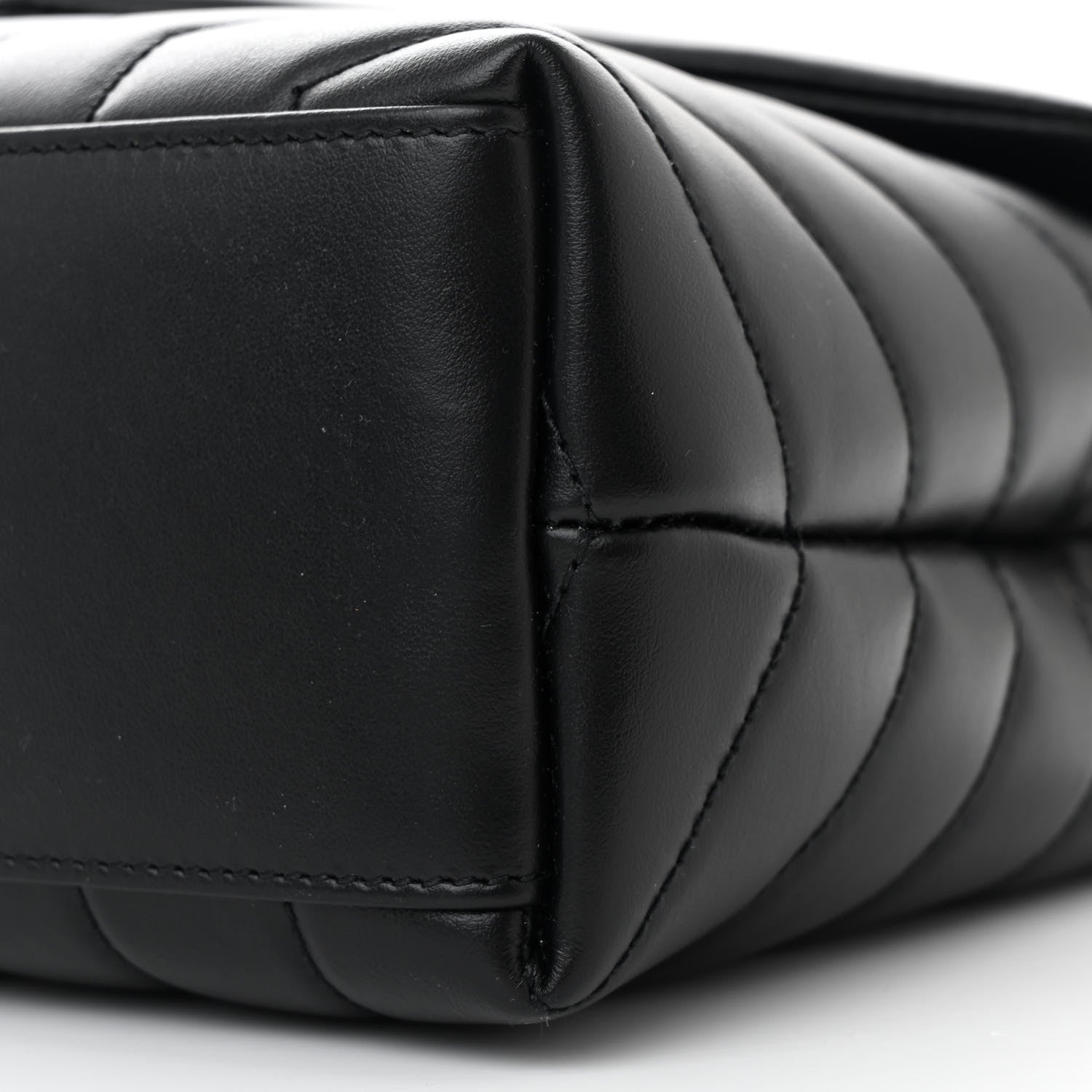 Saint Laurent Calfskin Y Quilted Monogram Small Loulou Chain Satchel Black 11 of 13