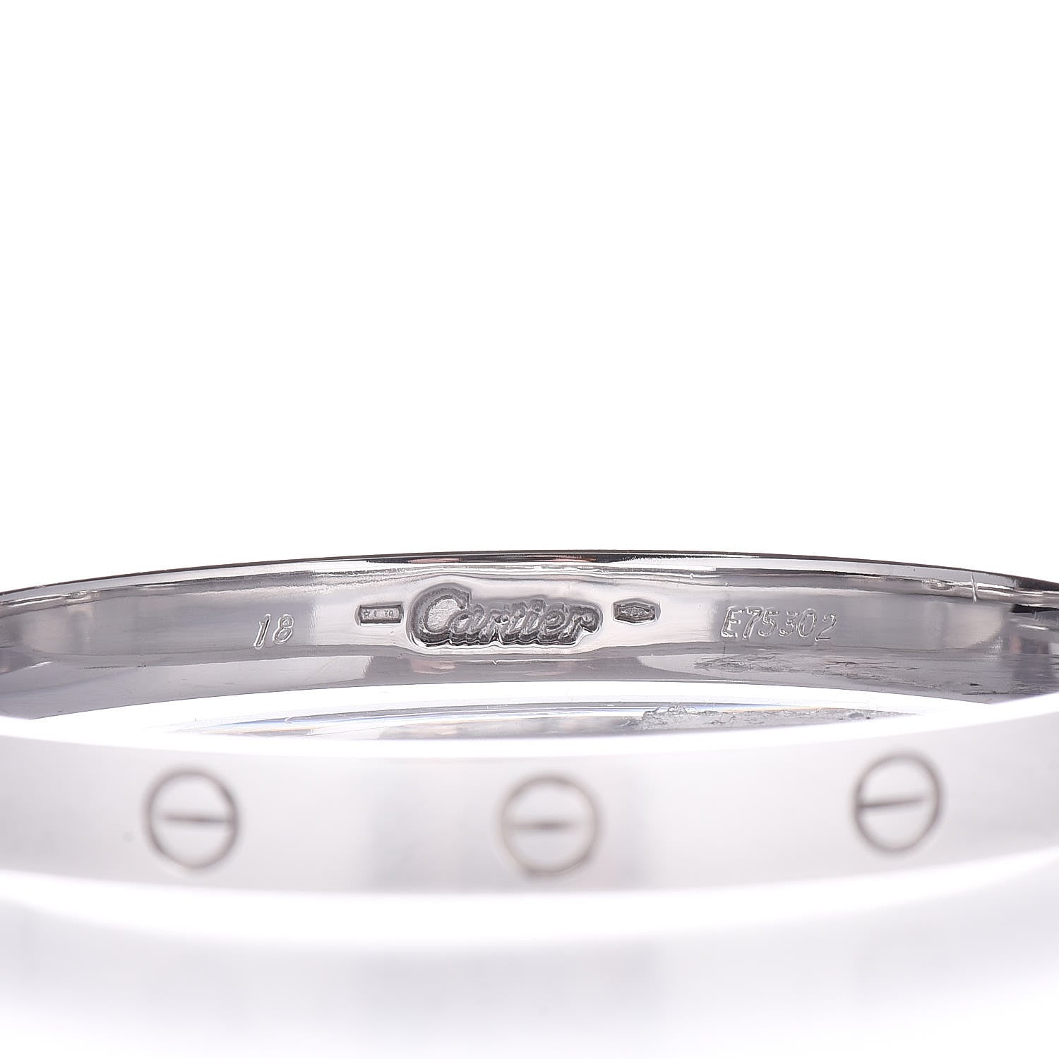 Cartier 18K White Gold LOVE Bracelet 18 4 of 6