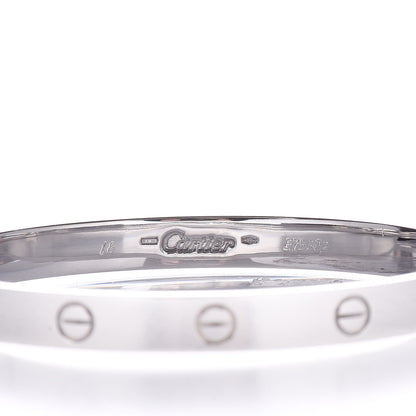 Cartier 18K White Gold LOVE Bracelet 18 4 of 6
