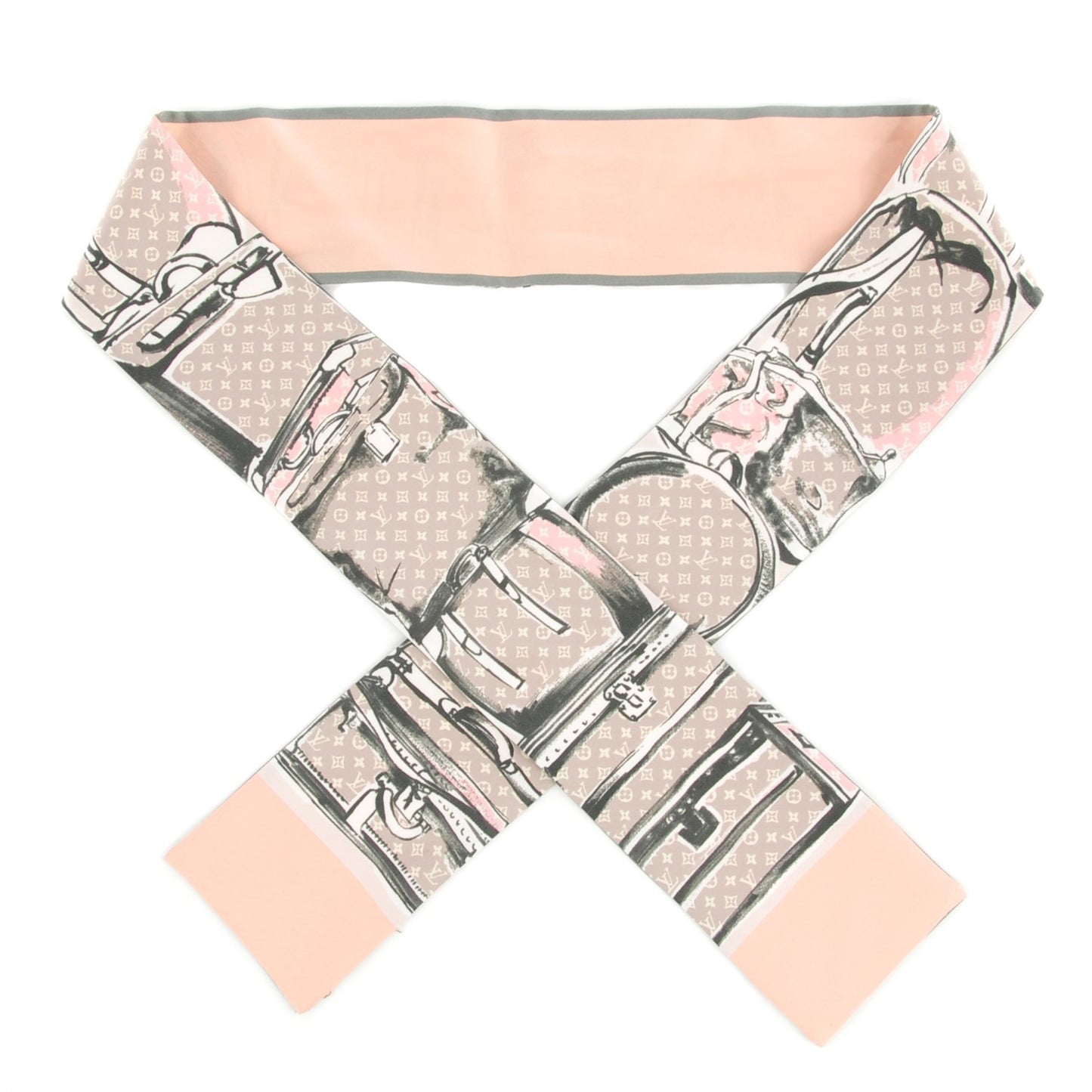 Silk Monogram Trunks Bandeau Rose Poudre