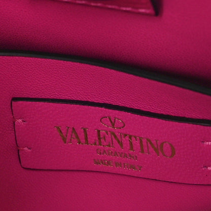 Valentino Garavani Nappa Small Roman Stud The Handle Bag Pink PP 6 of 8