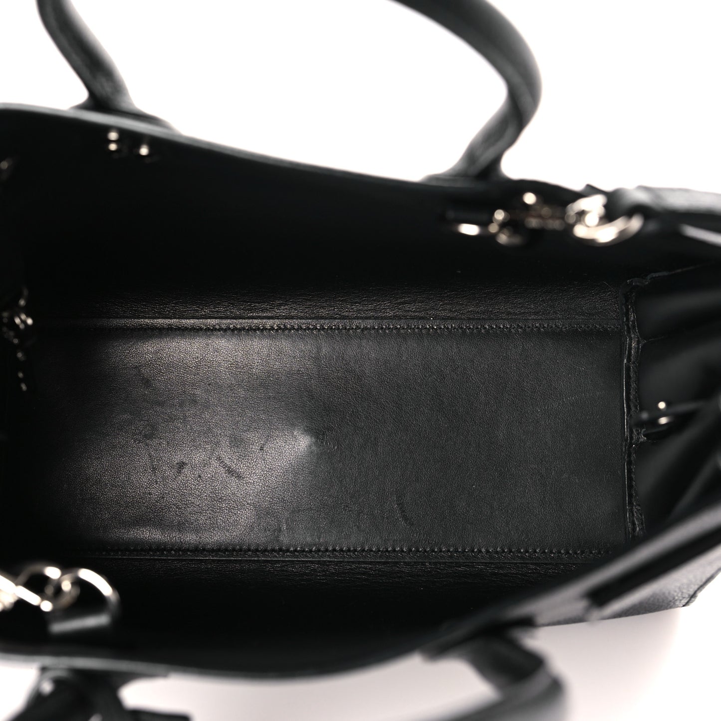 Grained Calfskin Baby Sac De Jour Black