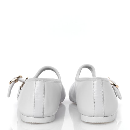 Chanel Lambskin Mary Jane Flats 37 White 6 of 13