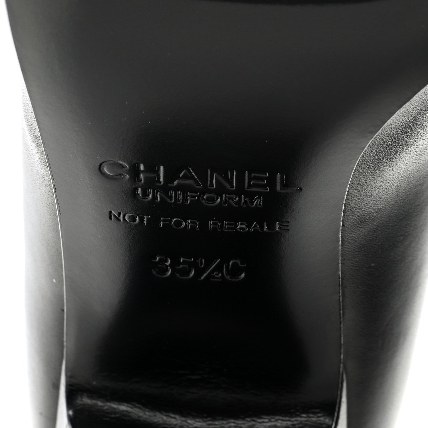 Chanel Lambskin Cap Toe CC Pumps 35.5 Black 6 of 7