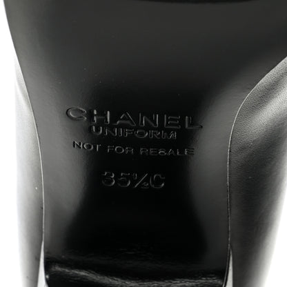 Chanel Lambskin Cap Toe CC Pumps 35.5 Black 6 of 7
