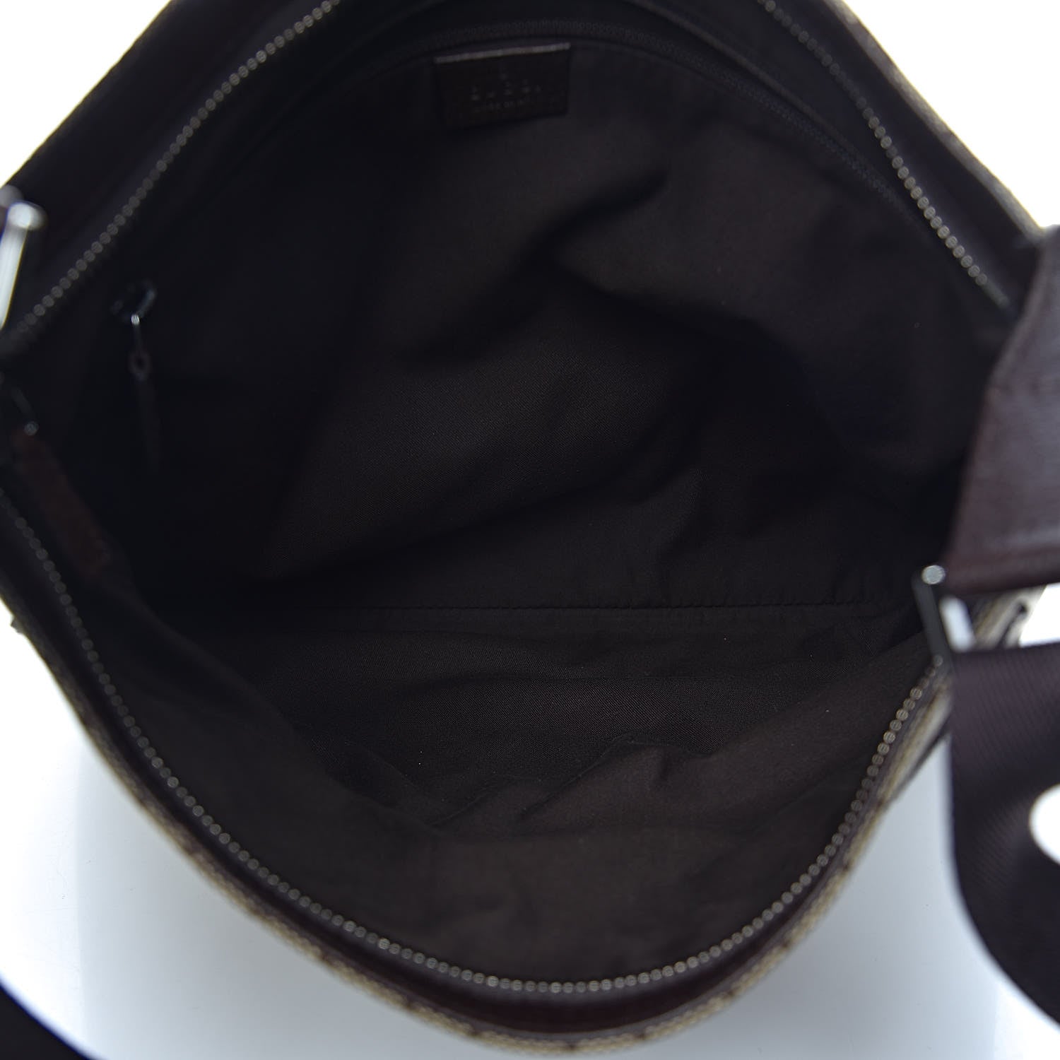 Gucci Monogram Large Flat Messenger Bag Dark Brown 5 of 13